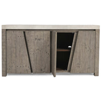 Durant 4 Door Sideboard, Distressed Gray-Furniture - Storage-High Fashion Home