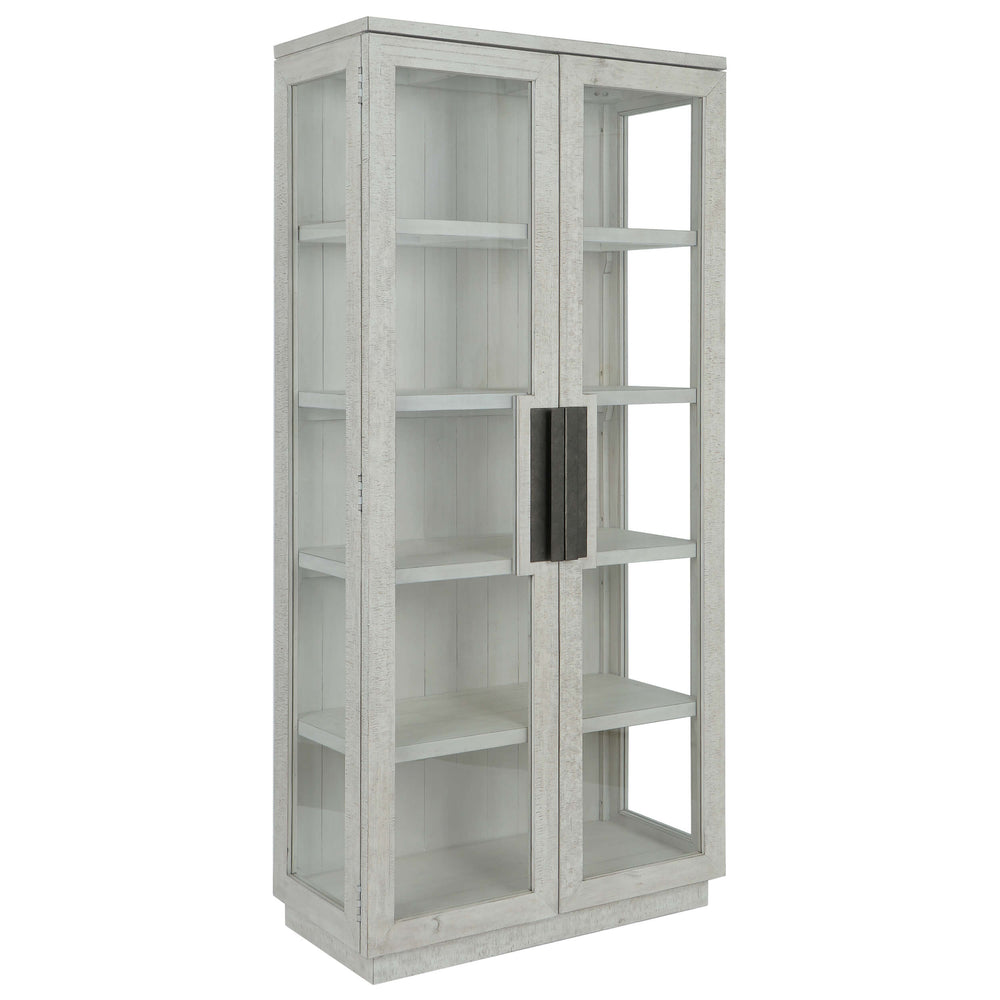 Larson Tall Cabinet, White Washed-Furniture - Storage-High Fashion Home