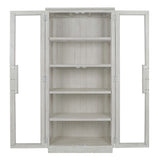 Larson Tall Cabinet, White Washed-Furniture - Storage-High Fashion Home