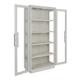 Larson Tall Cabinet, White Washed-Furniture - Storage-High Fashion Home