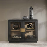 Larson 2 Door Cabinet, Carbon Black