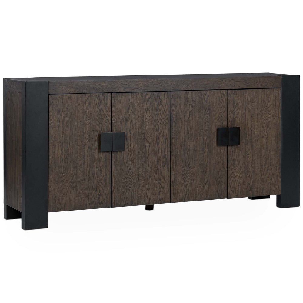 Deaven 4 Door Buffet, Toasted Brown-Furniture - Storage-High Fashion Home