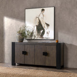 Deaven 4 Door Buffet, Toasted Brown-Furniture - Storage-High Fashion Home