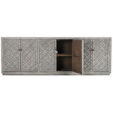 Jonas 6 Door Cabinet, Antique Blue-Furniture - Storage-High Fashion Home