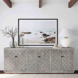Jonas 6 Door Cabinet, Antique Blue-Furniture - Storage-High Fashion Home