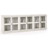 Selma 6 Door Cabinet, Timeworn Cream-Furniture - Storage-High Fashion Home