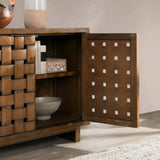 Bast 4 Door Cabinet, Mission Brown