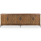 Willmark 6 Door Cabinet, Mission Brown-Furniture - Storage-High Fashion Home