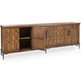 Willmark 6 Door Cabinet, Mission Brown-Furniture - Storage-High Fashion Home