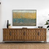 Willmark 6 Door Cabinet, Mission Brown-Furniture - Storage-High Fashion Home