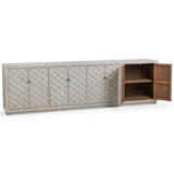 Malibu 8 Door Cabinet, Blue Washed