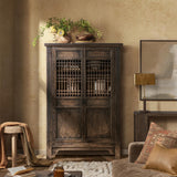 Suri Tall Cabinet, Weathered Black
