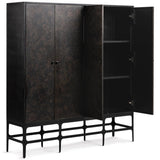 Amilio Tall Cabinet, Rust Noir