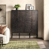 Amilio Tall Cabinet, Rust Noir