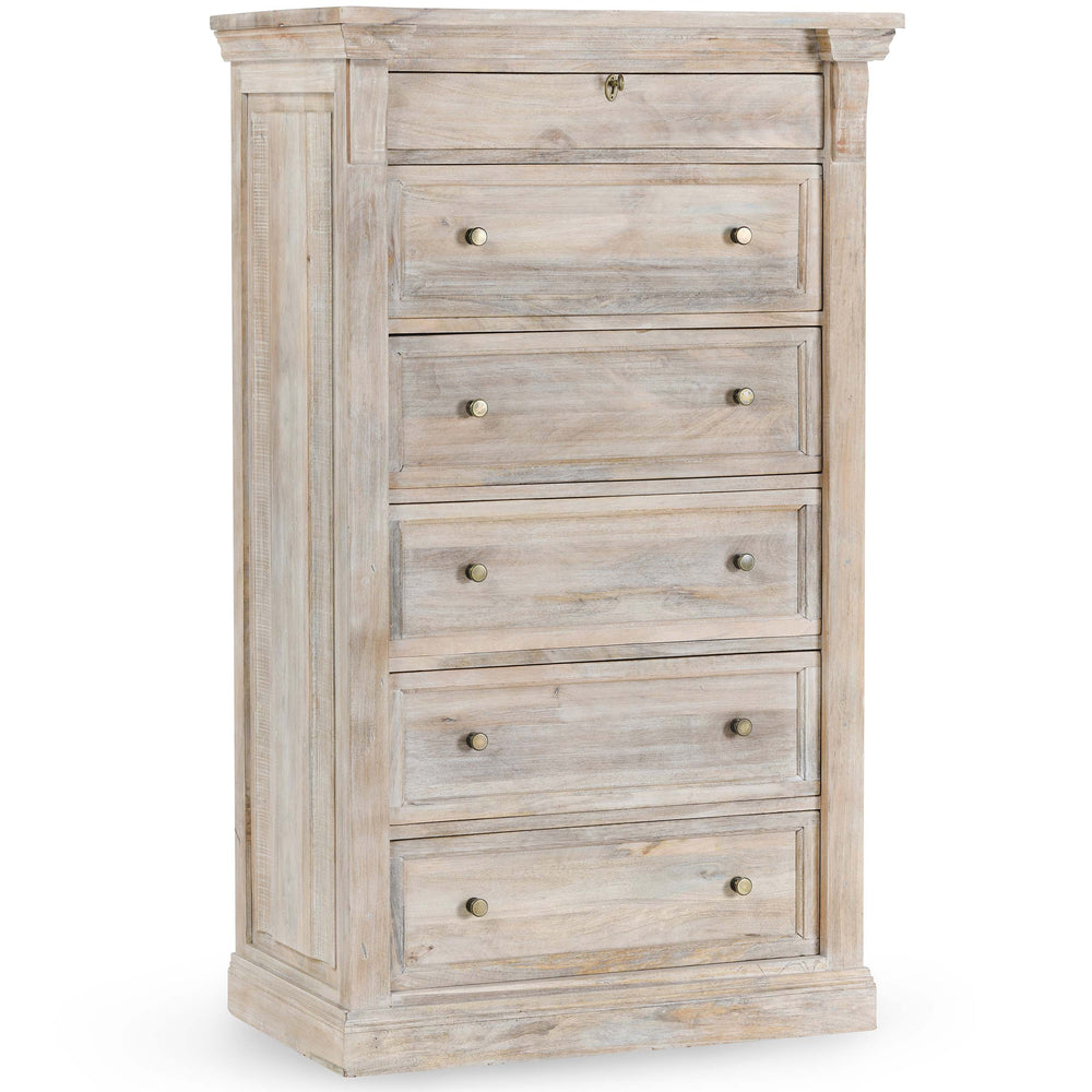 Adelaide 6 Drawer Chest, Natural White Wash-Furniture - Bedroom-High Fashion Home
