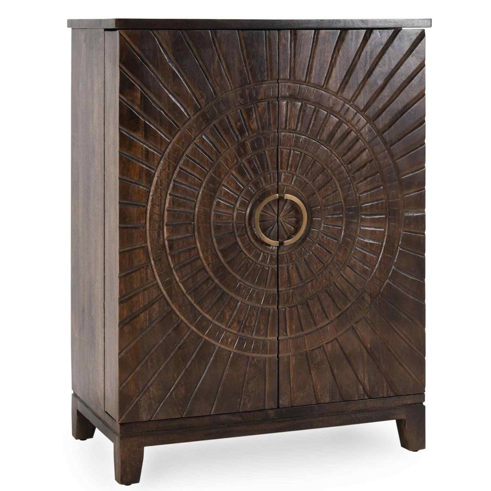 Vivienne Bar Cabinet, Bark Brown-Furniture - Storage-High Fashion Home