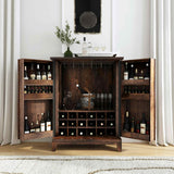 Vivienne Bar Cabinet, Bark Brown-Furniture - Storage-High Fashion Home