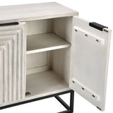 Flint 2 Door Cabinet, Coastal White