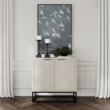 Flint 2 Door Cabinet, Coastal White
