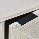 Flint 4 Door Cabinet, Coastal White-Furniture - Storage-High Fashion Home