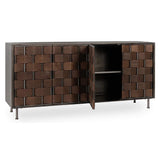 Komo 4 Door Cabinet, Barrel Brown