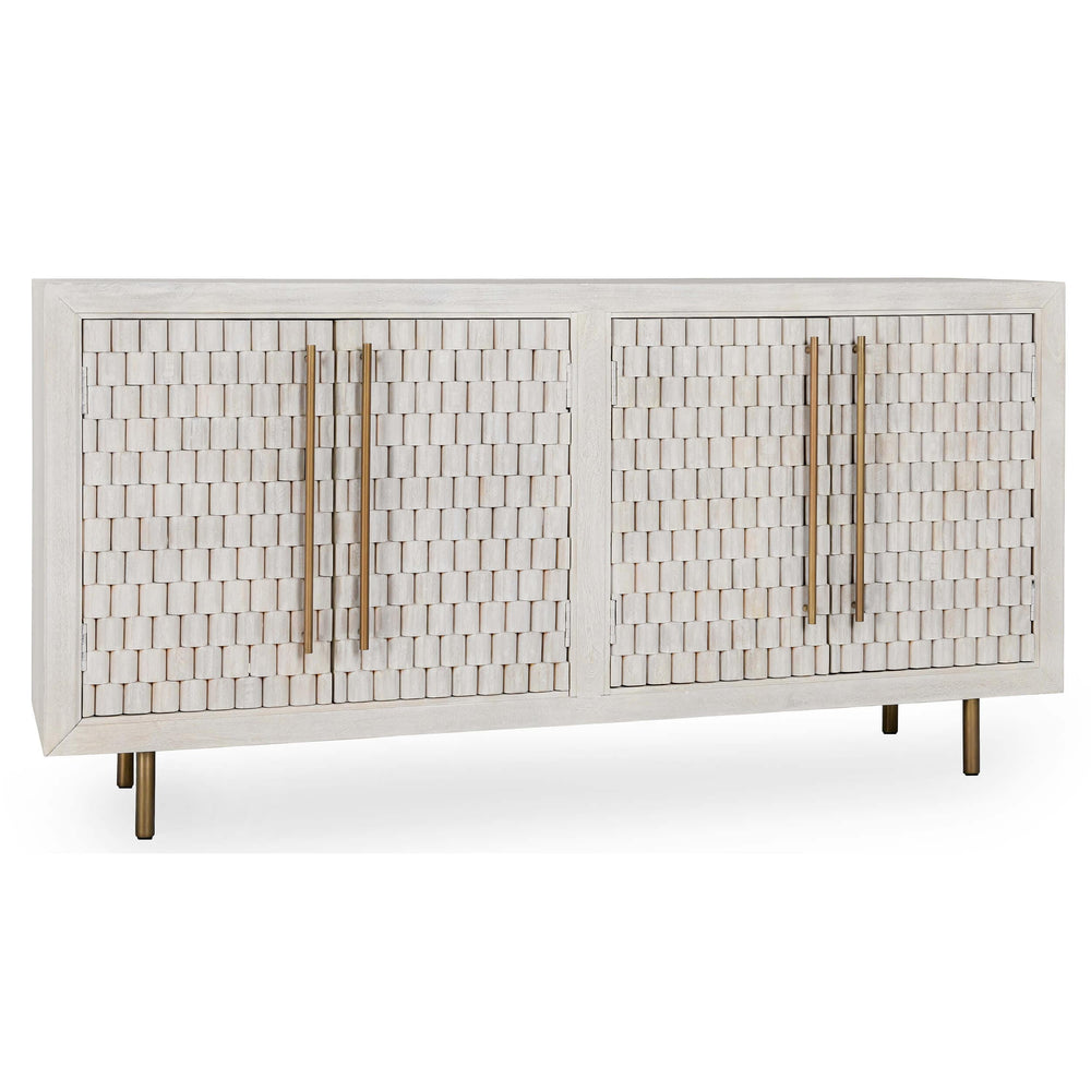 Norwood 4 Door Buffet, White Wash-Furniture - Storage-High Fashion Home