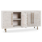 Norwood 4 Door Buffet, White Wash-Furniture - Storage-High Fashion Home
