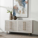 Norwood 4 Door Buffet, White Wash-Furniture - Storage-High Fashion Home