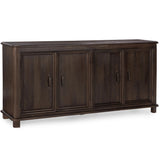 Brookside 4 Door Cabinet, Cocoa Brown-Furniture - Storage-High Fashion Home