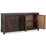 Brookside 4 Door Cabinet, Cocoa Brown-Furniture - Storage-High Fashion Home