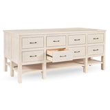 Workstation Cabinet, Creamwood-Furniture - Storage-High Fashion Home