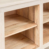 Workstation Cabinet, Creamwood-Furniture - Storage-High Fashion Home