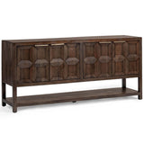 Costa 4 Door Cabinet, Tundra Brown