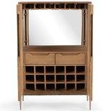 Roman 2 Door Bar Cabinet, Golden Walnut