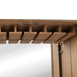 Roman 2 Door Bar Cabinet, Golden Walnut