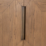 Roman 2 Door Bar Cabinet, Golden Walnut