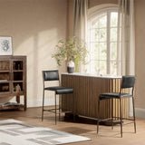 Novara Bar Cabinet, Molten Walnut