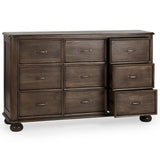 Brookside 9 Drawer Dresser, Cocoa Brown