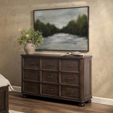 Brookside 9 Drawer Dresser, Cocoa Brown