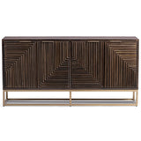 Flint 4 Door Cabinet, Dark Brown
