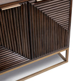 Flint 4 Door Cabinet, Dark Brown