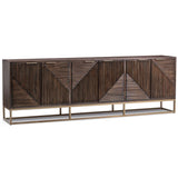 Flint 6 Door Cabinet, Dark Brown