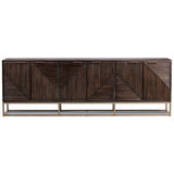 Flint 6 Door Cabinet, Dark Brown