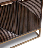 Flint 6 Door Cabinet, Dark Brown