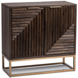 Flint 2 Door Cabinet, Dark Brown