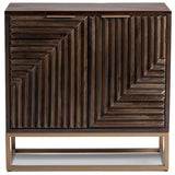 Flint 2 Door Cabinet, Dark Brown