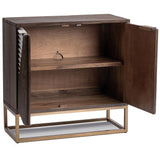 Flint 2 Door Cabinet, Dark Brown