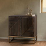 Flint 2 Door Cabinet, Dark Brown