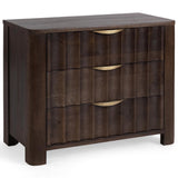 Baylee 3 Drawer Nightstand, Cocoa Brown