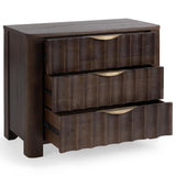 Baylee 3 Drawer Nightstand, Cocoa Brown